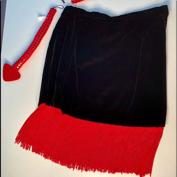 Mardi Gras sequins devil 4pc Quality accessories bowtie tails Pitchfork headband - Picture 13 of 14